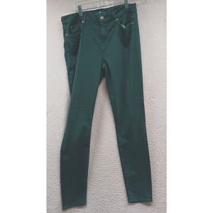7 For All Mankind Pants Women's 29 Green Stretch Skinny Pockets